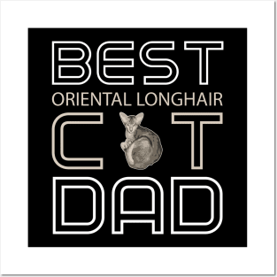 Best Oriental Longhair Cat Dad Posters and Art